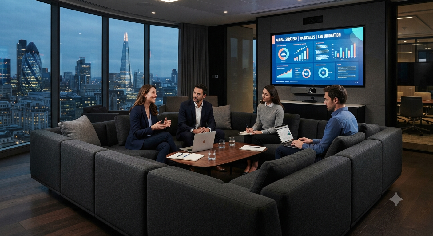 Indoor corporate video wall